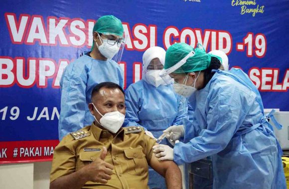 Bupati Tanggamus Ikuti Kick Off Vaksinasi Tahap Ke 2 Provinsi Lampung