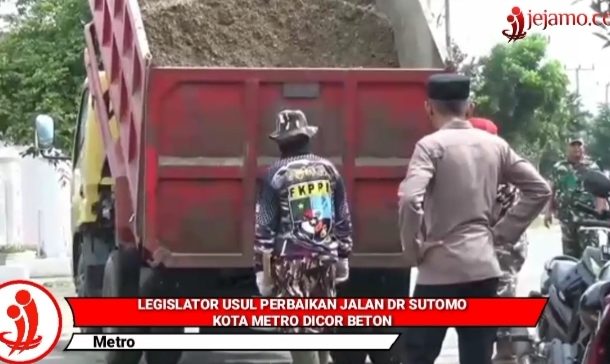 Video: Legislator Usul Perbaikan Jalan DR Sutomo Kota Metro Dicor Beton