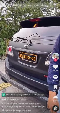 Viral Fortuner Tabrak Pemotor di Jakarta, Ternyata Milik Anak Kasat Samapta Polres Metro