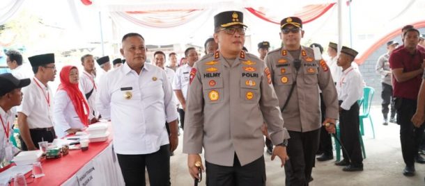 Kapolda Lampung Tinjau Pilkades Serentak Lampung Selatan
