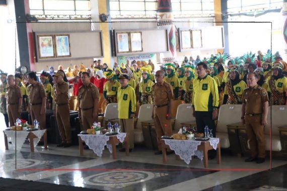 Bupati Lampung Tengah Hadiri Jambore Perempuan 2023 di Sesat Agung Nuwo Balak