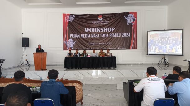 KPU Tanggamus Gelar Workshop Peran Media Massa pada Pemilu 2024