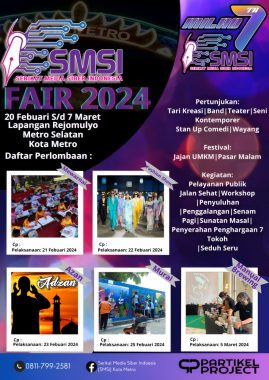 Pasar Malam dan Festival UMKM Buka Rangkaian Kegiatan SMSI Fair Kota Metro 2024