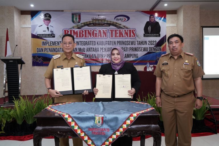 Pj Bupati Pringsewu dan Kepala BPKP Lampung Teken MoU SPIP