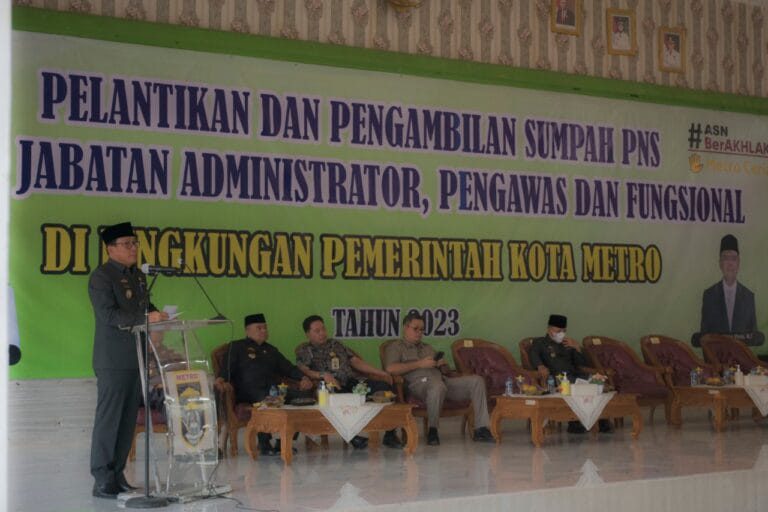 Advertorial: Rolling 159 Pejabat Eselon III dan IV, Wali Kota Metro Pesan Tingkatkan Layanan