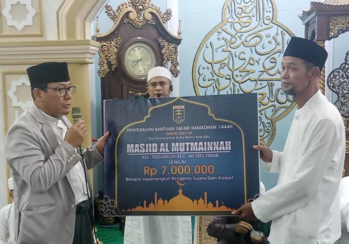Safari Ramadan, Wali Kota Metro Tegaskan Komitmen Dukung Peribadatan Masyarakat