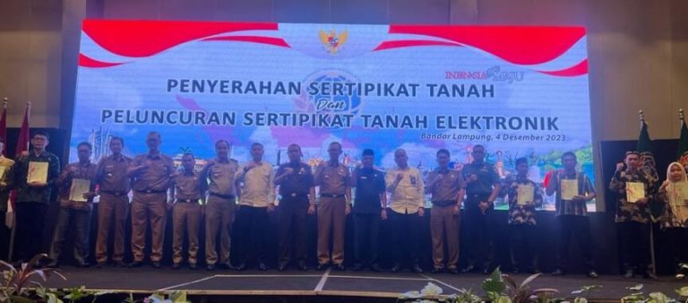 Sekda Lampung Selatan Hadiri Peluncuran Sertifikat Tanah Elektronik
