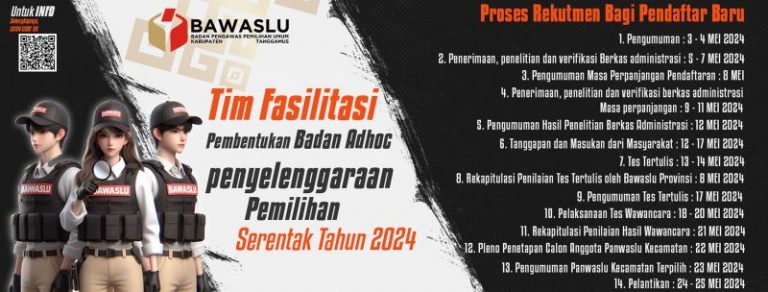 Bawaslu Tanggamus Buka Pendaftaran Panwascam Pilkada 2024
