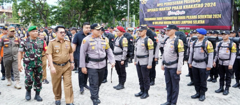 4.263 Personel Gabungan Siap Amankan TPS di Pilkada Lampung Selatan