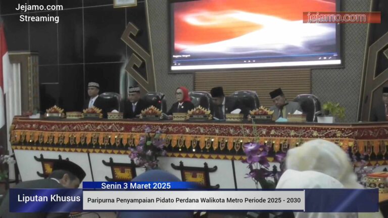 Video Paripurna DPRD Tentang Penyampaian Pidato 9 Program Walikota Metro