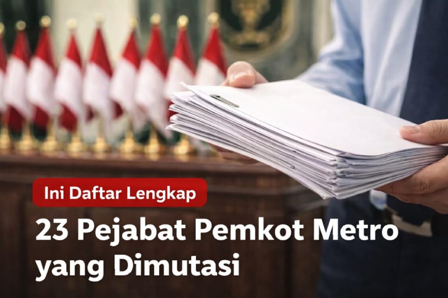 Lengkap! Ini Daftar 23 Pejabat Pemkot Metro yang Dimutasi